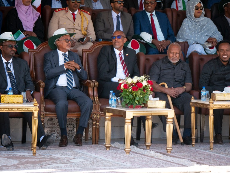 The Taiwan rep seated with top Somaliland leaders at a special occasion